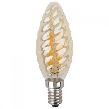 Лампа светодиодная филаментная ЭРА E14 5W 2700K золотая F-LED BTW-5W-827-E14 gold (Россия)
