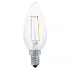 Лампа светодиодная Eglo филаментная E14 2W 2700К прозрачная 11492
