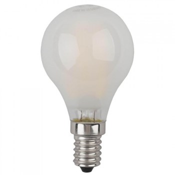 Лампа светодиодная филаментная ЭРА E14 5W 4000K матовая F-LED P45-5W-840-E14 frost (Россия)