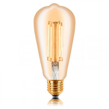 Лампа светодиодная филаментная E27 4W 2200K золотая 057-288 (Китай)