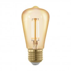 Лампа светодиодная Eglo филаментная диммируемая E27 4W 1700К золотая 11695