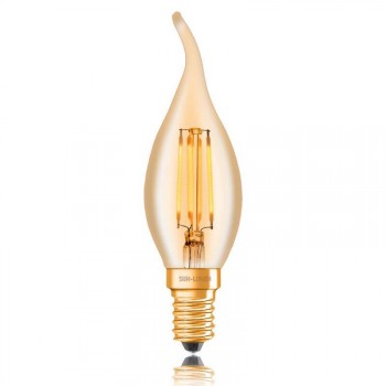 Лампа светодиодная филаментная диммируемая E14 4W 2200K золотая 057-349 (Китай)