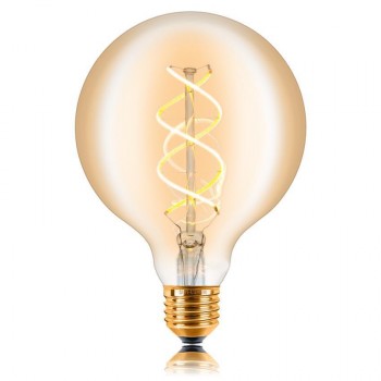 Лампа светодиодная филаментная диммируемая E27 5W 2200K золотая 057-370 (Китай)