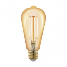 Лампа светодиодная Eglo филаментная диммируемая E27 4W 1700К золотая 11696