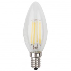 Лампа светодиодная филаментная ЭРА E14 7W 2700K прозрачная F-LED B35-7W-827-E14