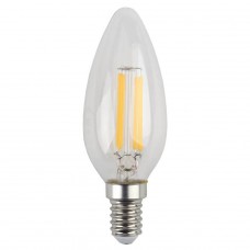 Лампа светодиодная филаментная ЭРА E14 5W 4000K прозрачная F-LED B35-5W-840-E14