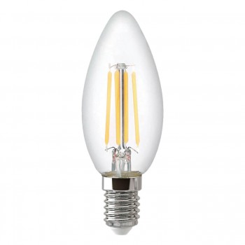 Лампа светодиодная филаментная Thomson E14 7W 2700K свеча прозрачная TH-B2067 (ФРАНЦИЯ)
