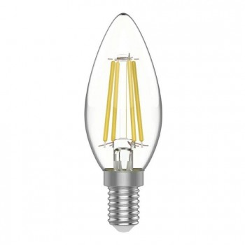 Лампа светодиодная филаментная Gauss E14 4,5W 4100К прозрачная 1031215 (РОССИЯ)