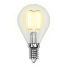 Лампа светодиодная Uniel филаментная (UL-00003250) E14 7,5W 3000K прозрачная LED-G45-7,5W/WW/E14/CL GLA01TR