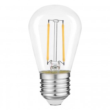 Лампа светодиодная филаментная Thomson E27 2W 4500K прямосторонняя трубчатая прозрачная TH-B2375 (ФРАНЦИЯ)
