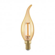 Лампа светодиодная Eglo филаментная диммируемая E14 4W 1700К золотая 11699