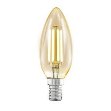 Лампа светодиодная Eglo филаментная E14 4W 2200К янтарь 11557