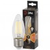 Лампа светодиодная филаментная ЭРА E27 7W 2700K прозрачная F-LED B35-7W-827-E27 (Россия)