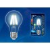 Лампа светодиодная филаментная (UL-00004869) Uniel E27 15W 4000K прозрачная LED-A70-15W/4000K/E27/CL PLS02WH (Китай)