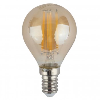 Лампа светодиодная филаментная ЭРА E14 9W 4000K золотая F-LED P45-9w-840-E14 gold Б0047028 (РОССИЯ)