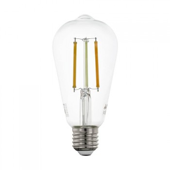 Лампа светодиодная филаментная диммируемая Eglo E27 6W 2200-6500K прозрачная 12577 (АВСТРИЯ)