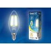 Лампа светодиодная филаментная (UL-00003245) E14 7,5W 3000K прозрачная LED-C35-7,5W/WW/E14/CL GLA01TR (Китай)