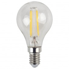 Лампа светодиодная филаментная ЭРА E14 7W 4000K прозрачная F-LED P45-7W-840-E14