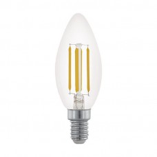 Лампа светодиодная Eglo филаментная диммируемая E14 3,5W 2700К прозрачная 11704