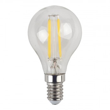 Лампа светодиодная филаментная ЭРА E14 9W 4000K прозрачная F-LED P45-9w-840-E14 Б0047026 (РОССИЯ)