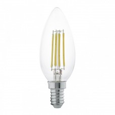 Лампа светодиодная Eglo филаментная E14 4W 2700К прозрачная 11496