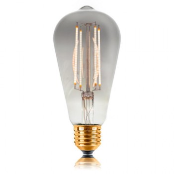 Лампа светодиодная филаментная E27 4W 2200K прозрачная 057-295 (Китай)