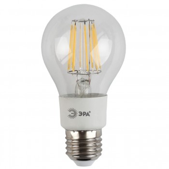Лампа светодиодная филаментная ЭРА E27 5W 2700K груша прозрачная F-LED A60-5W-827-E27 (Россия)