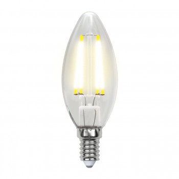 Лампа светодиодная филаментная (UL-00003245) E14 7,5W 3000K прозрачная LED-C35-7,5W/WW/E14/CL GLA01TR (Китай)