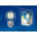 Лампа светодиодная филаментная (UL-00003252) E27 7,5W 3000K прозрачная LED-G45-7,5W/WW/E27/CL GLA01TR (Китай)