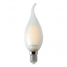 Лампа светодиодная филаментная Thomson E14 5W 6500K свеча на ветру матовая TH-B2345