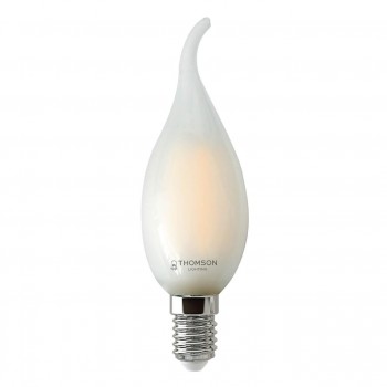 Лампа светодиодная филаментная Thomson E14 5W 6500K свеча на ветру матовая TH-B2345 (ФРАНЦИЯ)