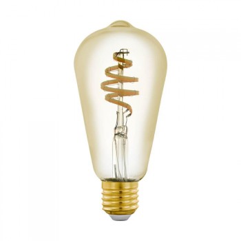 Лампа светодиодная филаментная диммируемая Eglo E27 5,5W 2200-6500K золотистая 12583 (АВСТРИЯ)