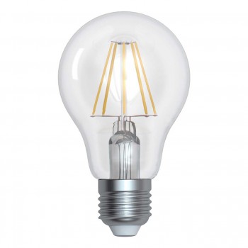 Лампа светодиодная филаментная (UL-00004868) Uniel E27 15W 3000K прозрачная LED-A70-15W/3000K/E27/CL PLS02WH (Китай)