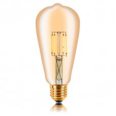 Лампа светодиодная Sun Lumen филаментная E27 4W 2200K золотая 057-271