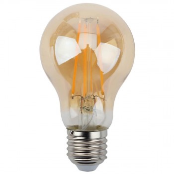 Лампа светодиодная филаментная ЭРА E27 11W 2700K золотая F-LED A60-11W-827-E27 gold (Россия)