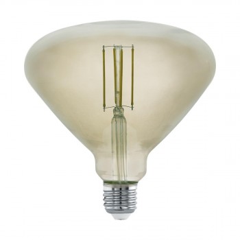 Лампа светодиодная диммируемая филаментная Eglo E27 4W 3000K дымчатая 11841 (АВСТРИЯ)