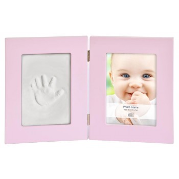Фоторамка Innova PI07885 Фоторамка 13*18 + набор для лепки Baby Keepsake photo and imprint kit розовая, МДФ Б0032001 (РОССИЯ)
