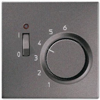 Накладка термостата комнатного с выключателем Jung LS 990 антрацит ALTR231PLAN (ГЕРМАНИЯ)