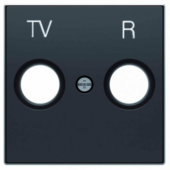 Лицевая панель ABB Sky розетки TV-R чёрный бархат 2CLA855000A1501 (ГЕРМАНИЯ)