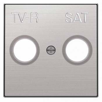 Лицевая панель ABB Sky розетки TV-R-SAT нержавеющая сталь 2CLA855010A1401 (ГЕРМАНИЯ)