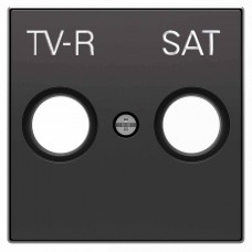 Лицевая панель ABB Sky розетки TV-R-SAT чёрный бархат 2CLA855010A1501