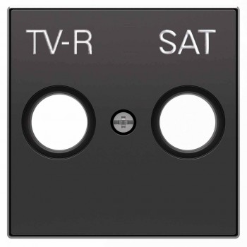 Лицевая панель ABB Sky розетки TV-R-SAT чёрный бархат 2CLA855010A1501 (ГЕРМАНИЯ)