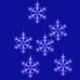 Светодиодная гирлянда Uniel занавес Снежинки-1 220V синий ULD-E1503-072/DTA Blue IP20 Snowflakes-3 UL-00007336 (КИТАЙ)
