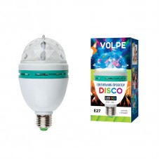 Светодиодный светильник-проектор (09839) Volpe Disko ULI-Q301 03W/RGB/E27 WHITE