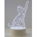 Фигурка светодиодная «Кошка» 25,5x13.5см Uniel ULI-M501 RGB/3AAA Catty/White UL-00007419 (КИТАЙ)