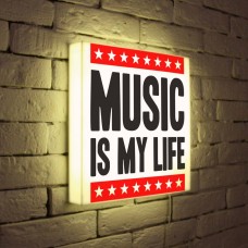 Лайтбокс Music is my life 35x35-072