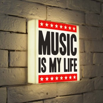 Лайтбокс Music is my life 25x25-072 (Россия)