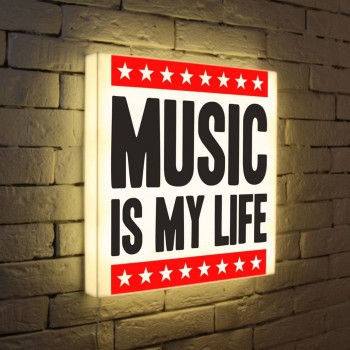 Лайтбокс Music is my life 45x45-072 (Россия)