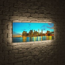 Лайтбокс панорамный Огни большого города 45x135-p005