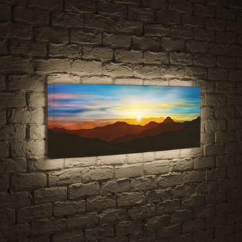 Лайтбокс панорамный Солнце над горами 60x180-p029 (Россия)